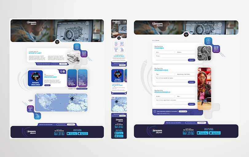 Accolade graphisme web Ensem Alumni banner