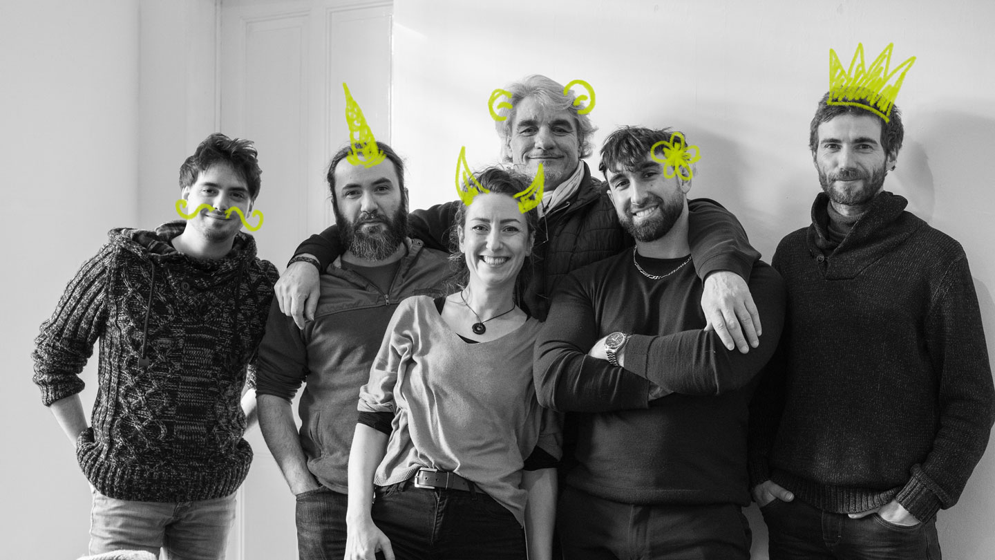 Toute l'équipe ACCOLADE : Lou, Xavier, Léa, Jérôme, Michaël, Yannick